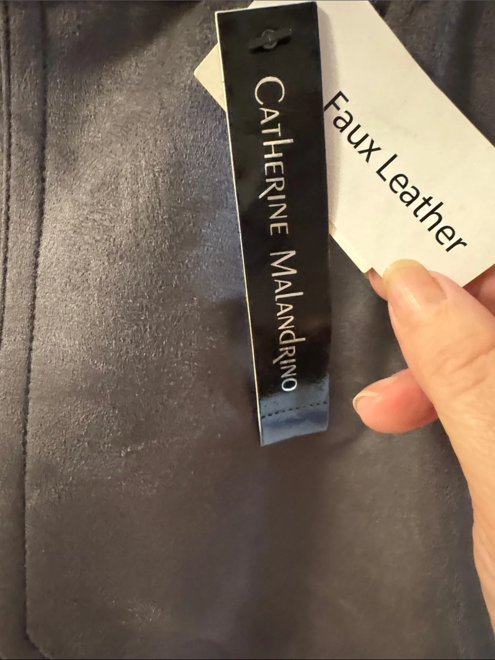Catherine Malandrino Gray Faux Leather Pencil Skirt